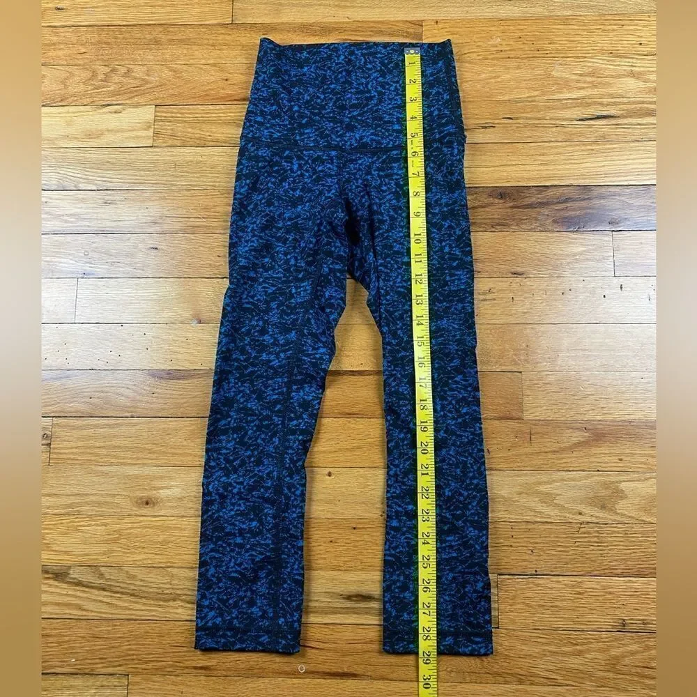 Lululemon Wunder Under Crop (Hi-Rise) Iced Wave Capri Black Size 2